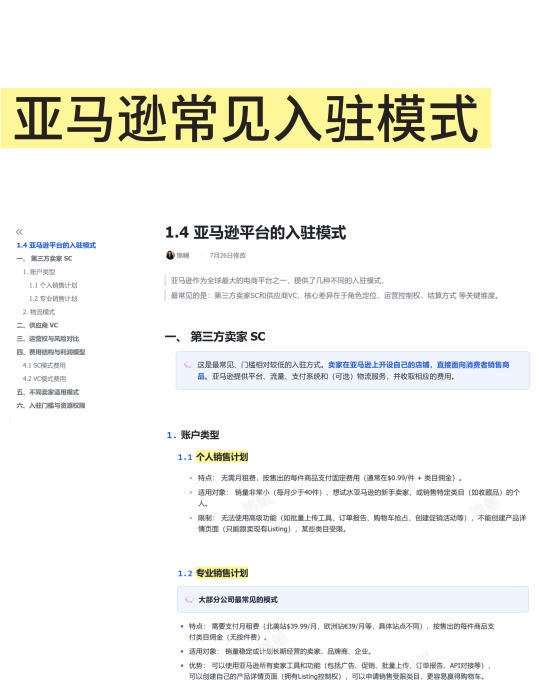 上首造字：跨境亚马逊入驻模式详解，新手卖家必读的盈利策略与选择